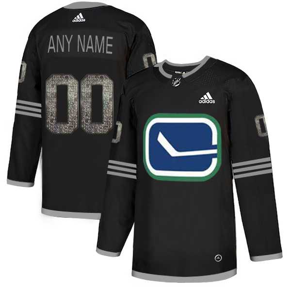 Customized Men's Canucks Any Name & Number Black Shadow Logo Print Alternate Adidas Jersey,We sell and wholesale Customized Men's Canucks Any Name & Number Black Shadow Logo Print Alternate Adidas Jersey on line form chian!